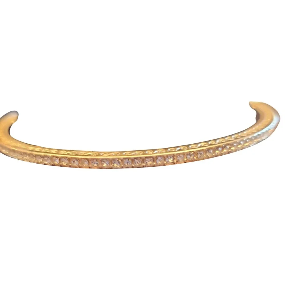 Brighton Silver‎ Tone Bangle Bracelet Crystal Rhinestone Accent Elegant Jewelry